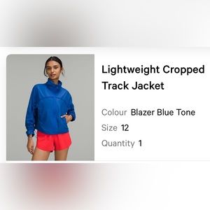 Lululemon cropped jacket. 12 woman’s